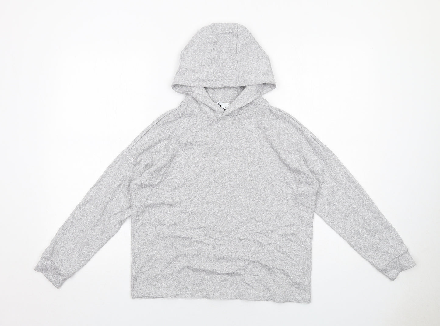 Marks and Spencer Girls Silver Viscose Pullover Hoodie Size 11-12 Years Pullover