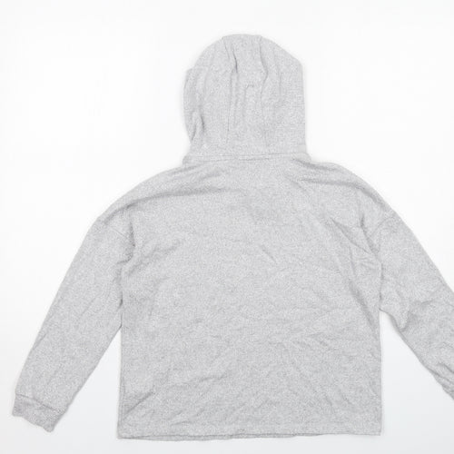Marks and Spencer Girls Silver Viscose Pullover Hoodie Size 11-12 Years Pullover