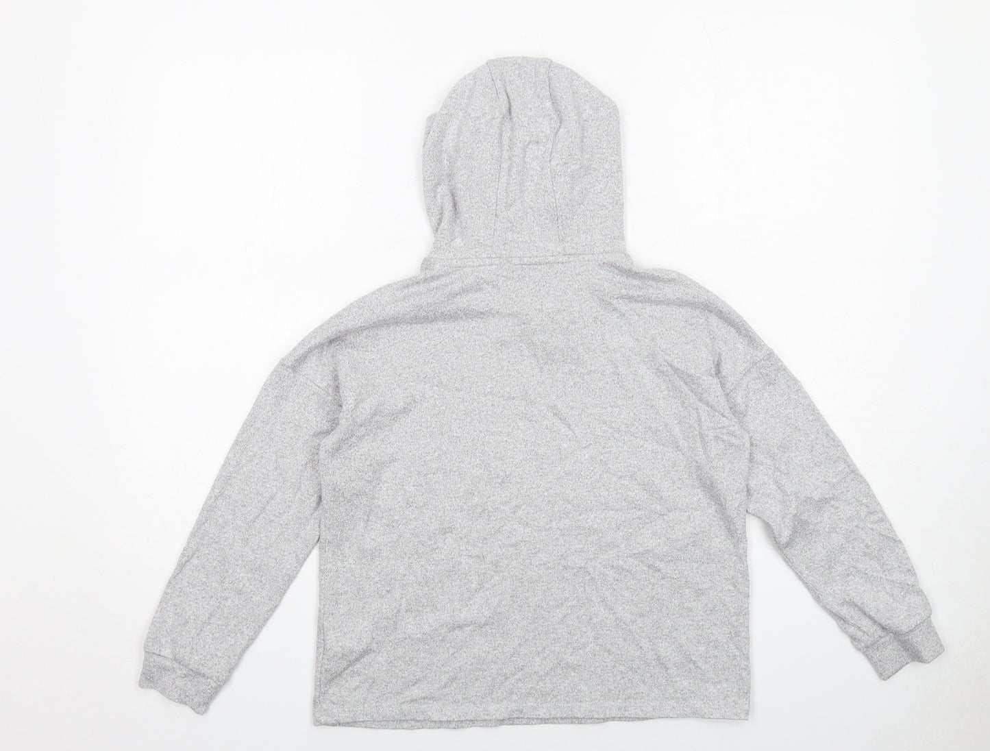 Marks and Spencer Girls Silver Viscose Pullover Hoodie Size 11-12 Years Pullover