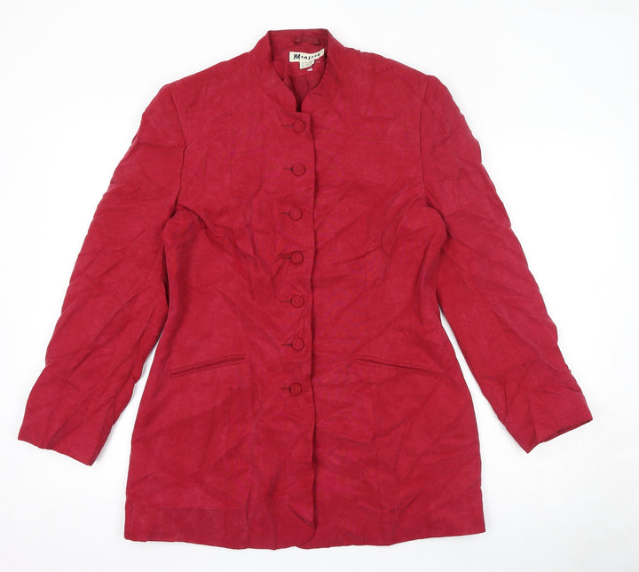 Monsoon Womens Red Jacket Blazer Size 14 Button