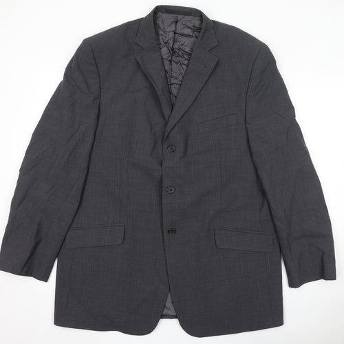 Marks and Spencer Mens Grey Polyester Jacket Suit Jacket Size 44 Regular