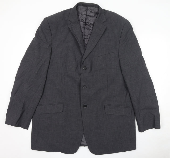 Marks and Spencer Mens Grey Polyester Jacket Suit Jacket Size 44 Regular