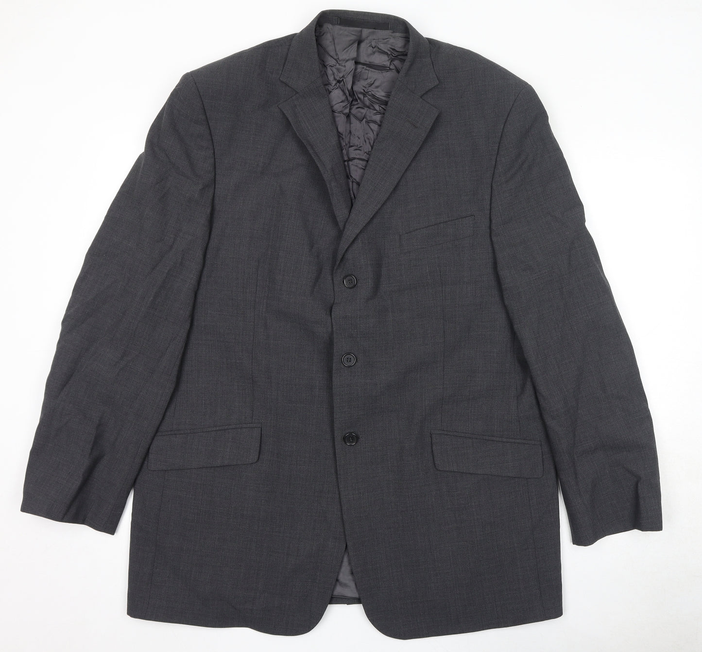 Marks and Spencer Mens Grey Polyester Jacket Suit Jacket Size 44 Regular