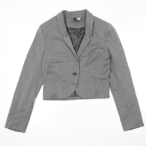 Divided by H&M Womens Grey Jacket Blazer Size 10 Button