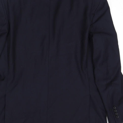 Greenwoods Mens Blue Polyester Jacket Suit Jacket Size 42 Regular