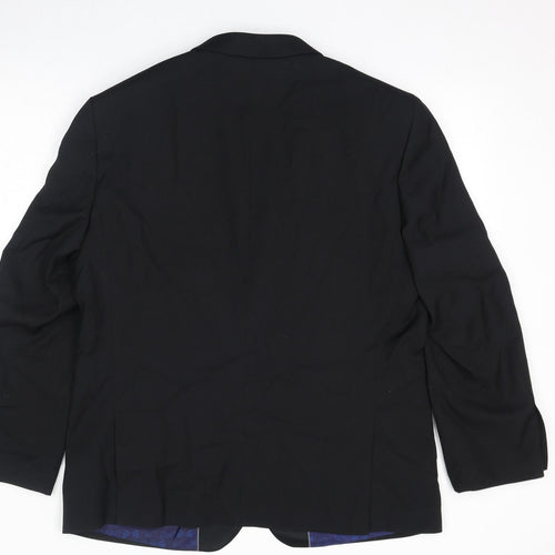 Greenwoods Mens Black Polyester Jacket Suit Jacket Size 44 Regular