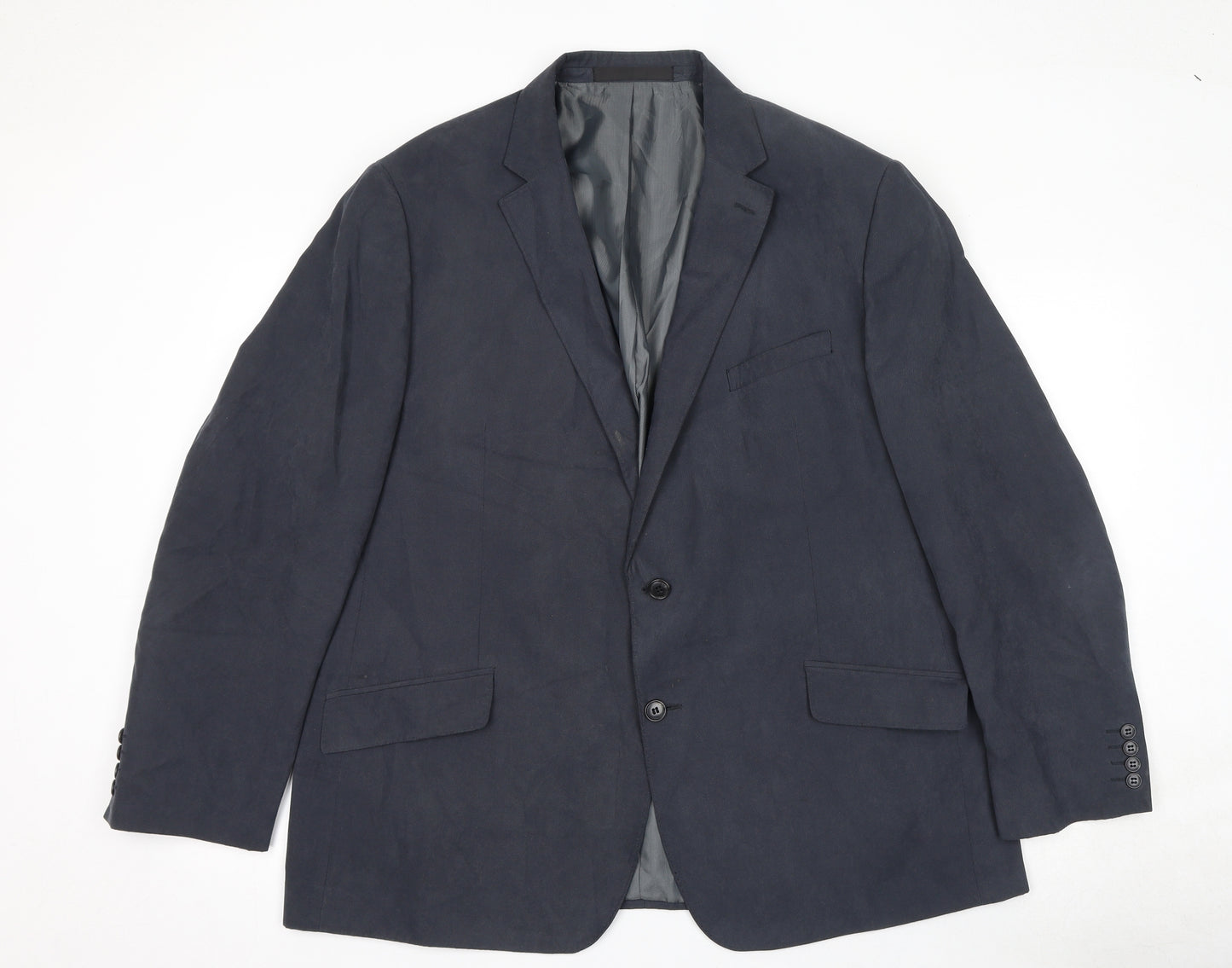 Marks and Spencer Mens Blue Polyester Jacket Suit Jacket Size 46 Regular