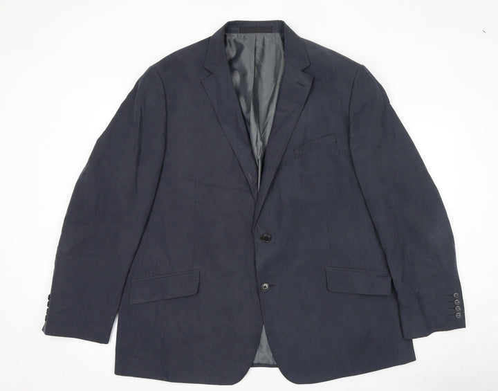 Marks and Spencer Mens Blue Polyester Jacket Suit Jacket Size 46 Regular