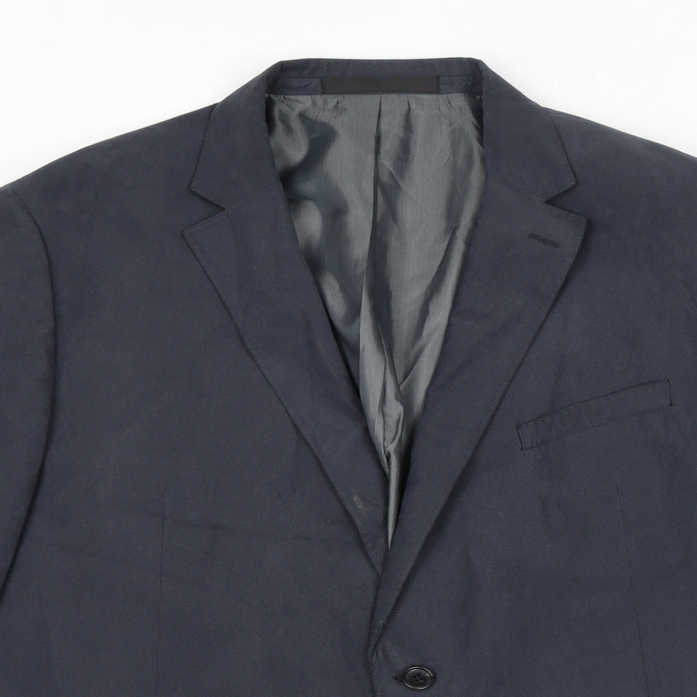 Marks and Spencer Mens Blue Polyester Jacket Suit Jacket Size 46 Regular