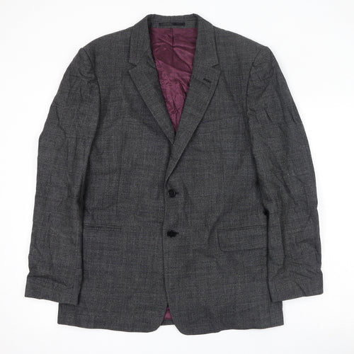 Paul Smith Mens Grey Wool Jacket Blazer Size 40 Regular - Five-Button Sleeve