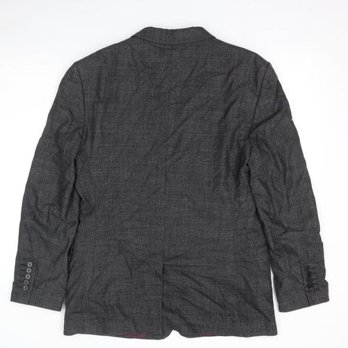 Paul Smith Mens Grey Wool Jacket Blazer Size 40 Regular - Five-Button Sleeve