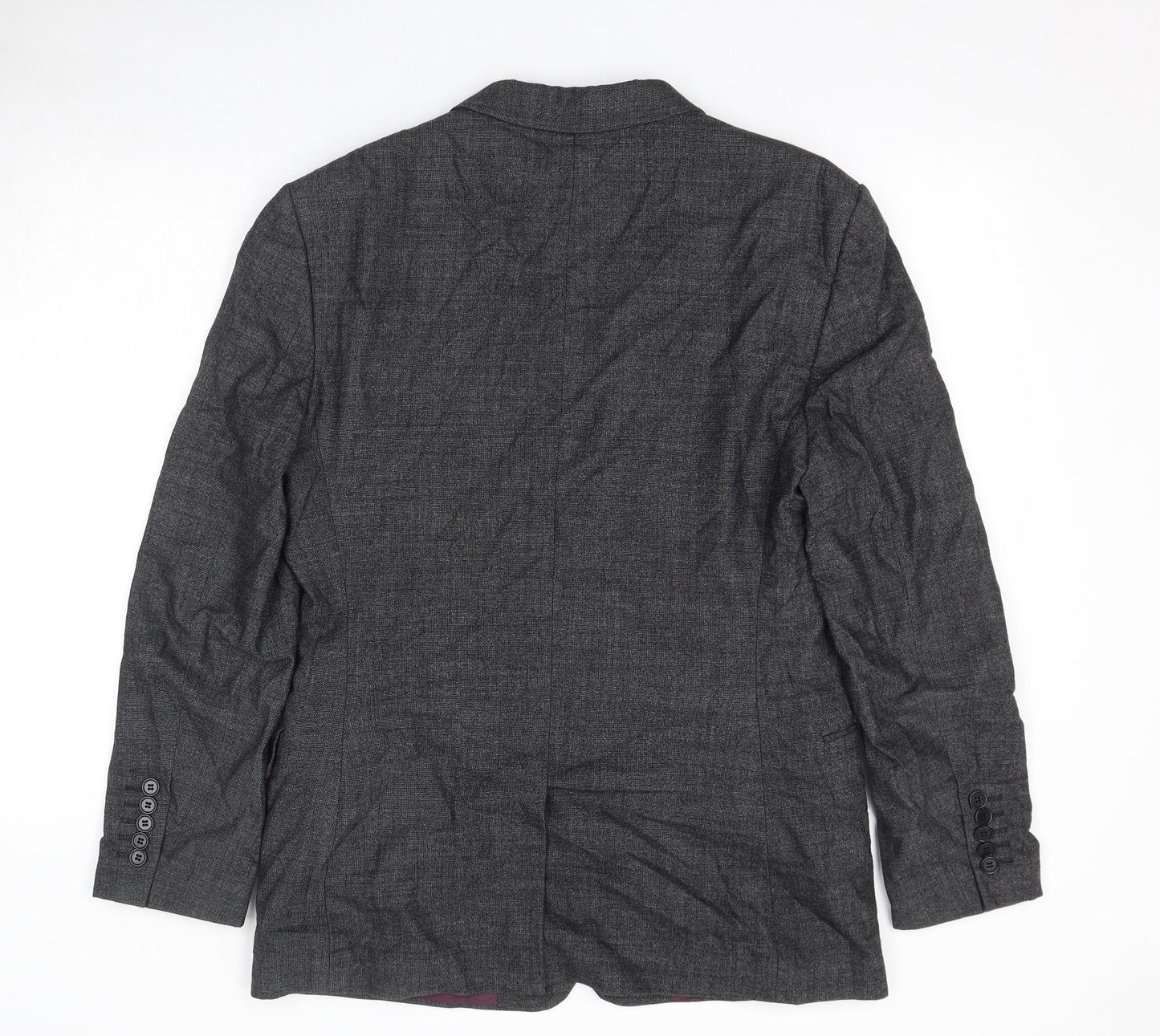 Paul Smith Mens Grey Wool Jacket Blazer Size 40 Regular - Five-Button Sleeve