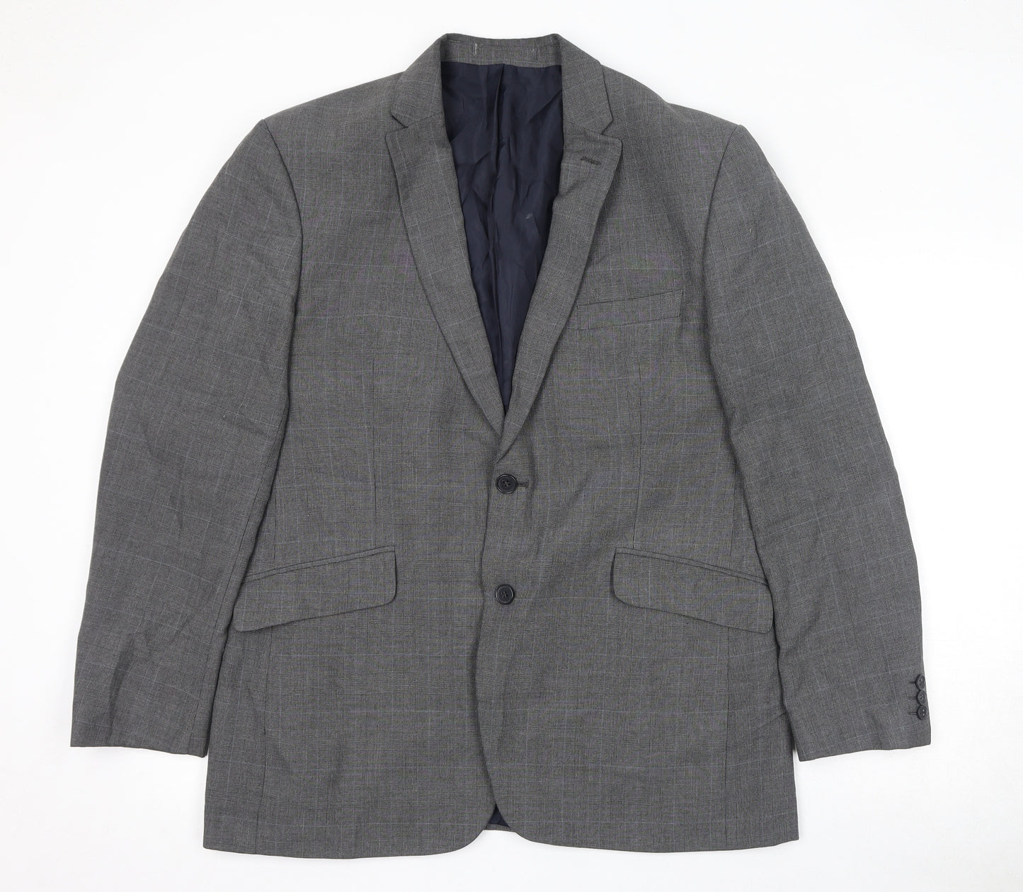 Scott & Taylor Mens Grey Polyester Jacket Suit Jacket Size 44 Regular