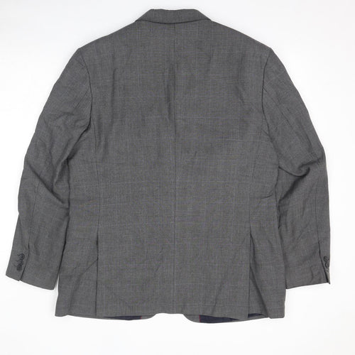 Scott & Taylor Mens Grey Polyester Jacket Suit Jacket Size 44 Regular