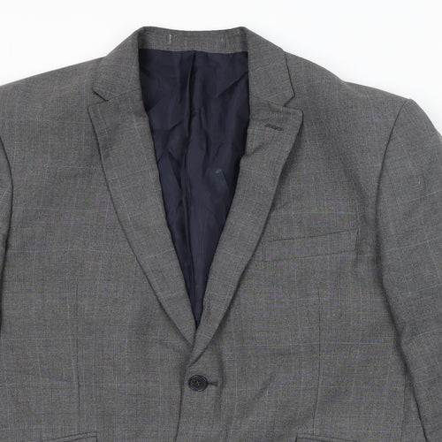 Scott & Taylor Mens Grey Polyester Jacket Suit Jacket Size 44 Regular