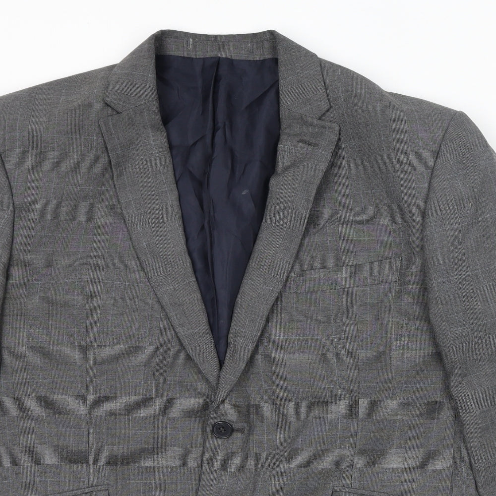Scott & Taylor Mens Grey Polyester Jacket Suit Jacket Size 44 Regular