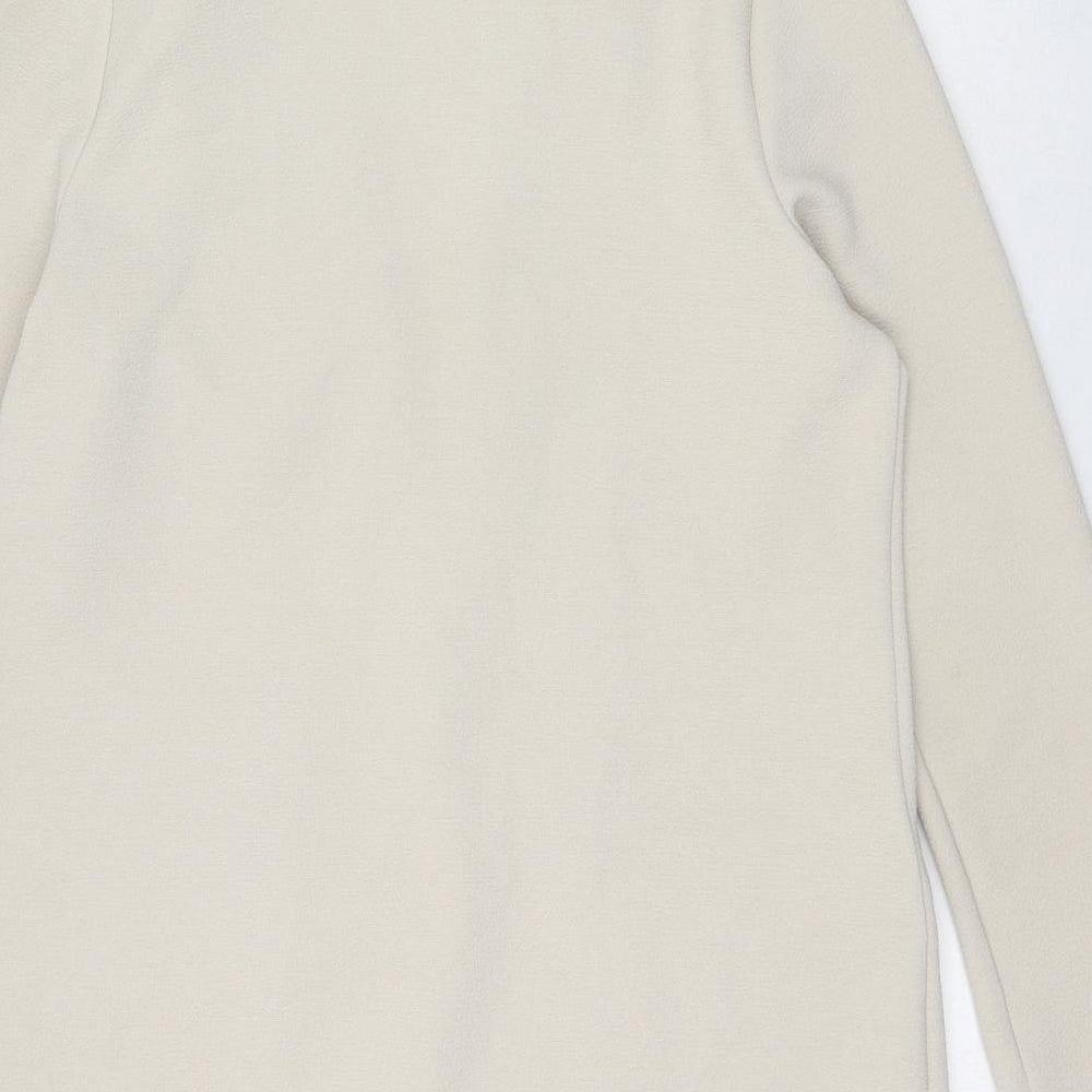 Marks and Spencer Womens Ivory Overcoat Coat Size 12 Snap