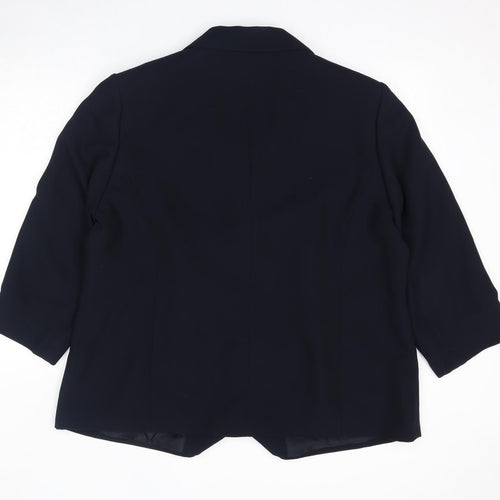 Ann Harvey Womens Blue Jacket Blazer Size 20 Button
