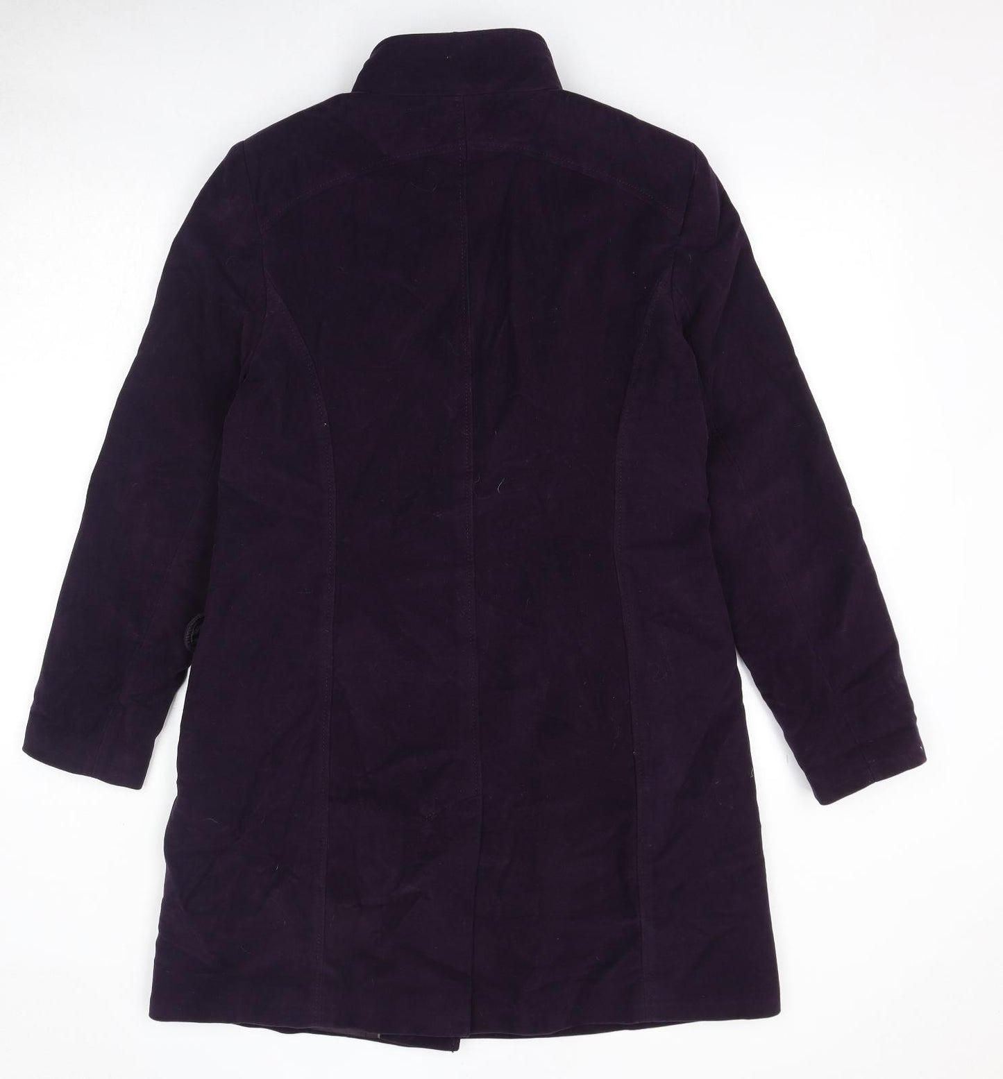 Laura Ashley Womens Purple Overcoat Coat Size 12 Button