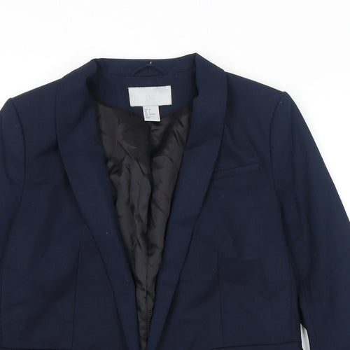 H&M Womens Blue Jacket Blazer Size 8