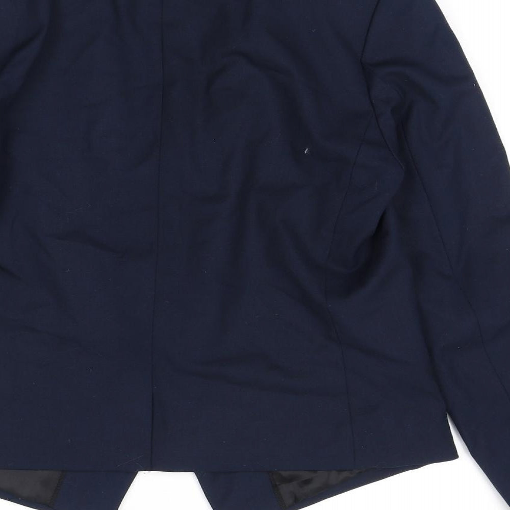H&M Womens Blue Jacket Blazer Size 8