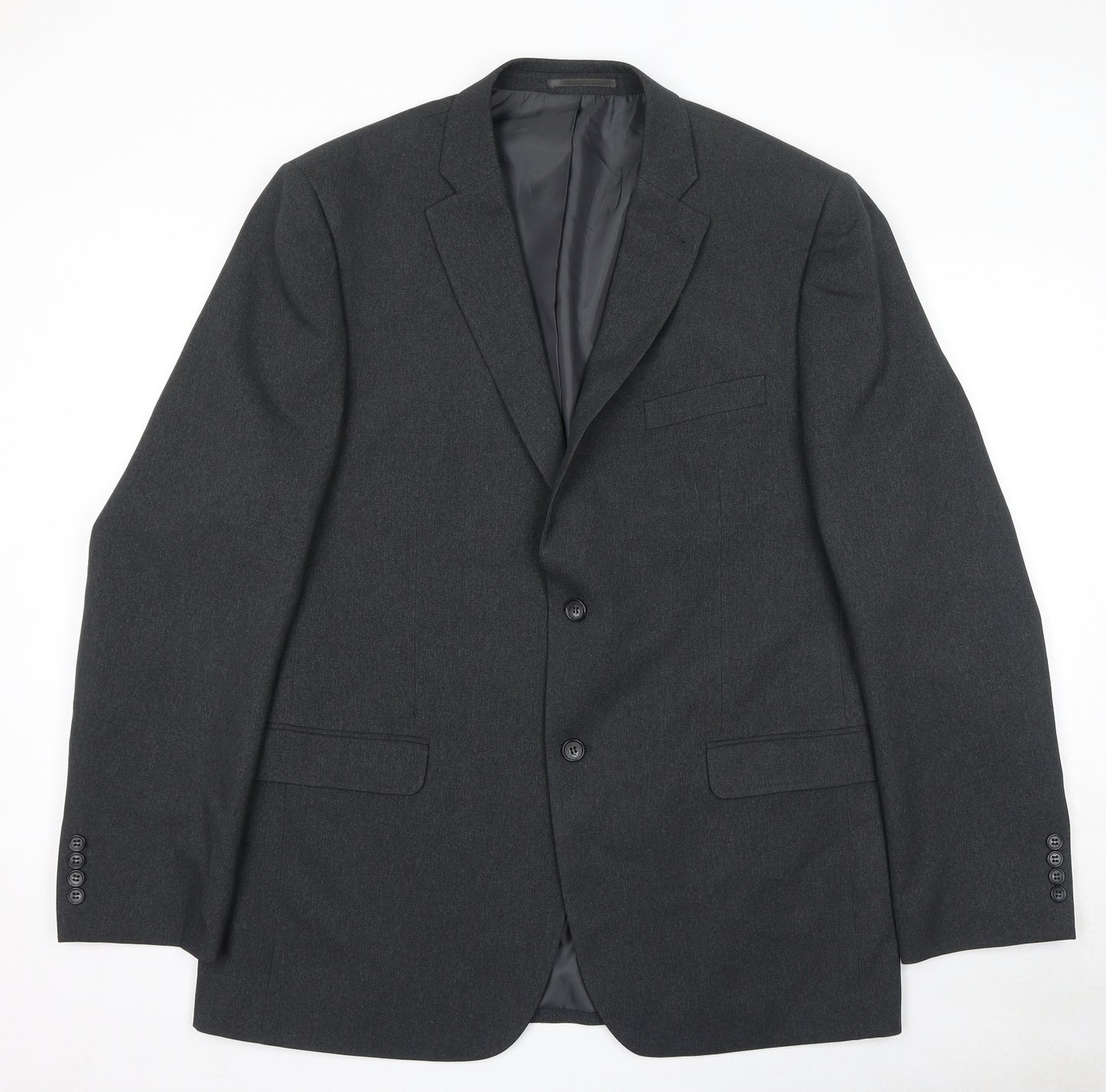 Greenwoods Mens Grey Polyester Jacket Suit Jacket Size 44 Regular