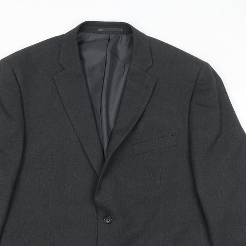 Greenwoods Mens Grey Polyester Jacket Suit Jacket Size 44 Regular