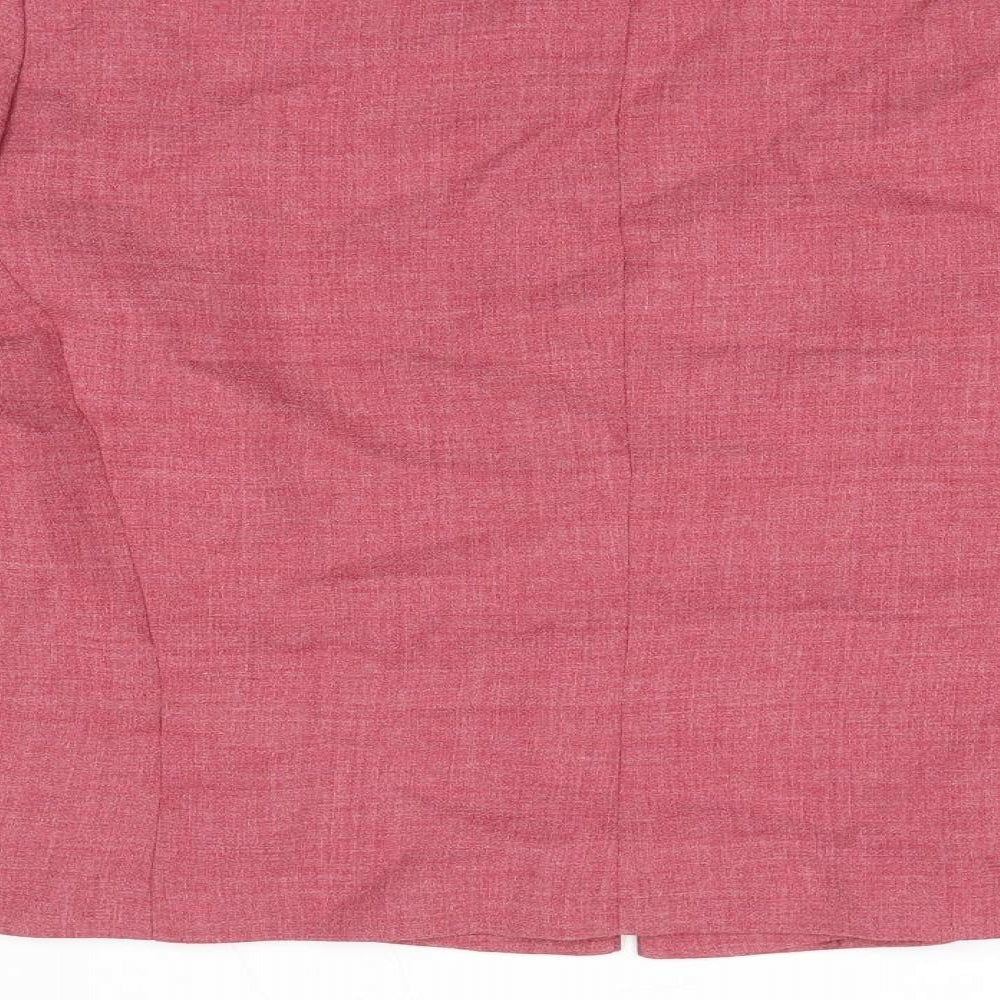 Marks and Spencer Womens Pink Jacket Blazer Size 16 Hook & Eye