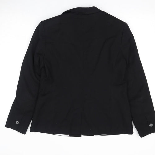 NEXT Womens Black Jacket Blazer Size 16 Button