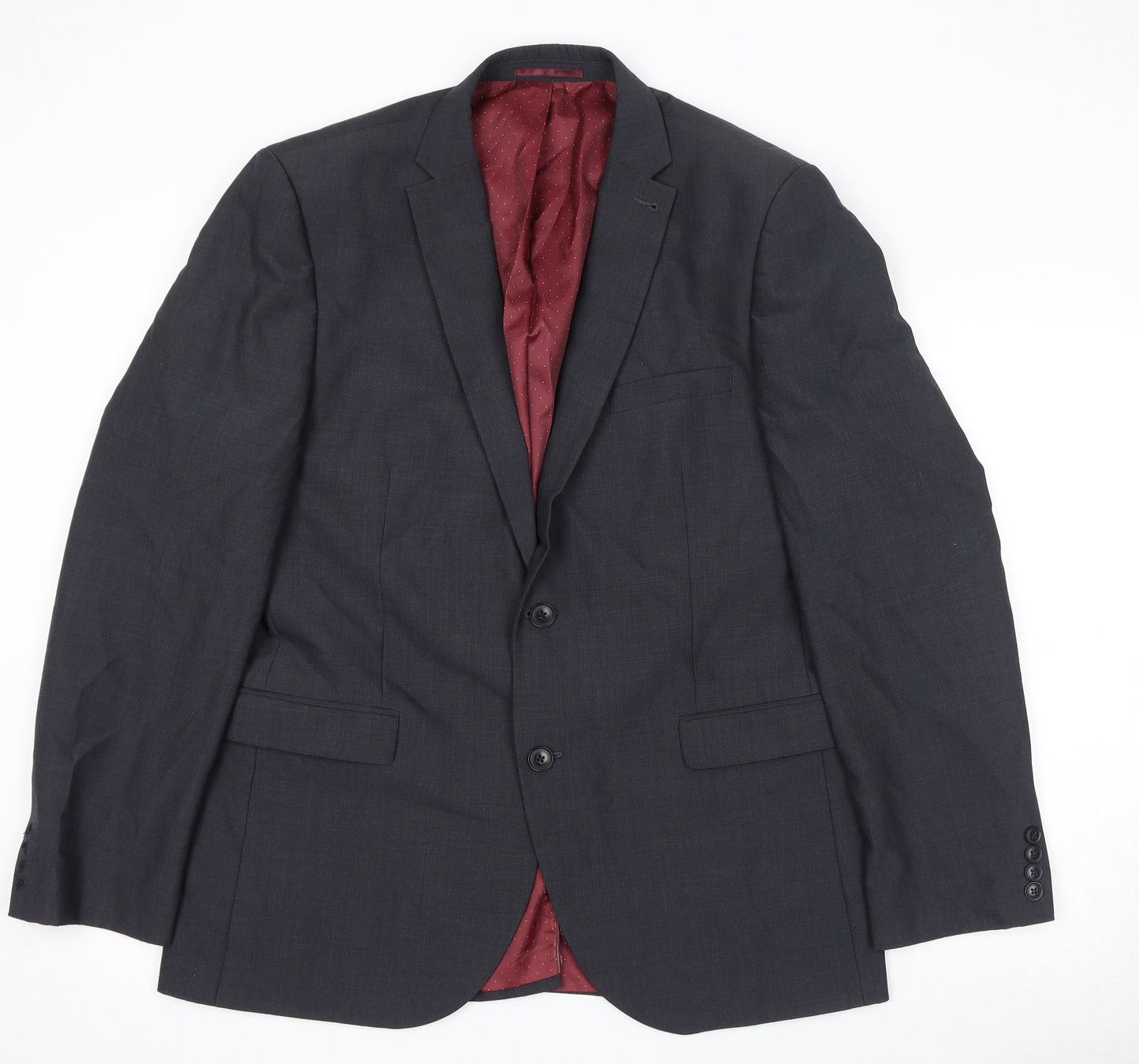 NEXT Mens Grey Wool Jacket Suit Jacket Size 42 Regular