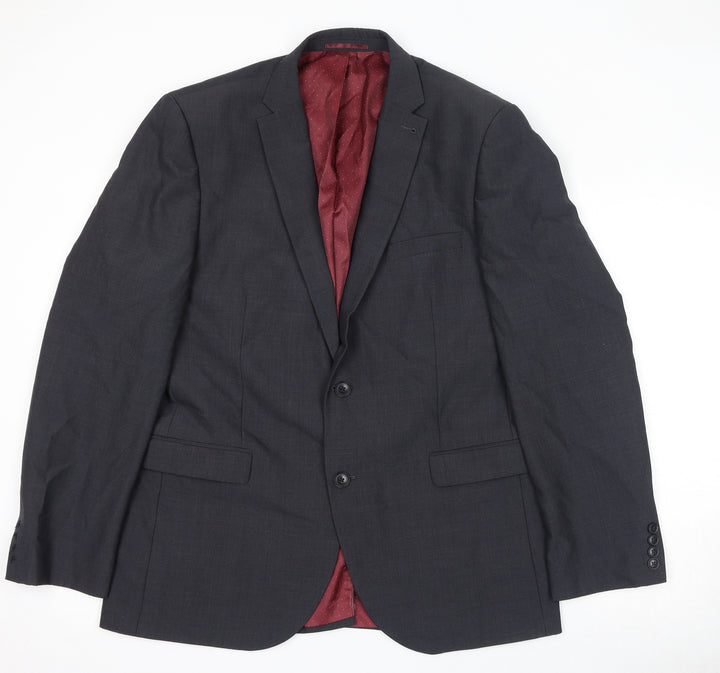 NEXT Mens Grey Wool Jacket Suit Jacket Size 42 Regular