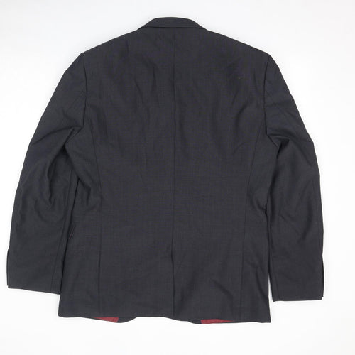 NEXT Mens Grey Wool Jacket Suit Jacket Size 42 Regular
