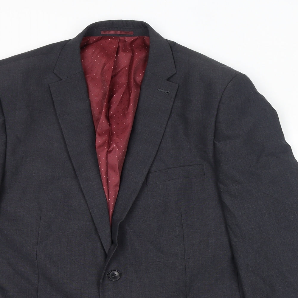NEXT Mens Grey Wool Jacket Suit Jacket Size 42 Regular