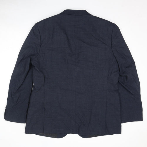 Marks and Spencer Mens Blue Polyester Jacket Suit Jacket Size 46 Regular