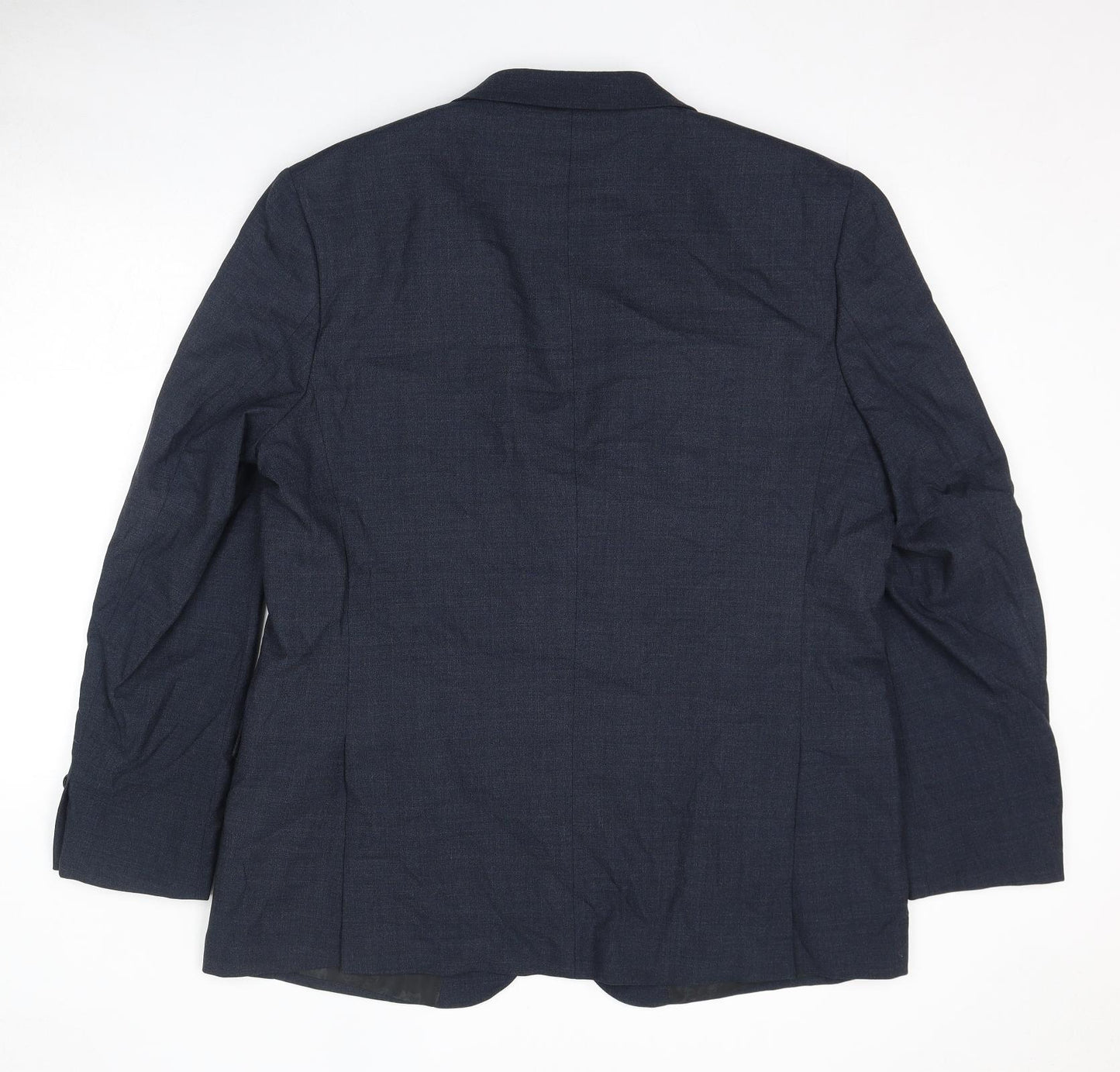 Marks and Spencer Mens Blue Polyester Jacket Suit Jacket Size 46 Regular