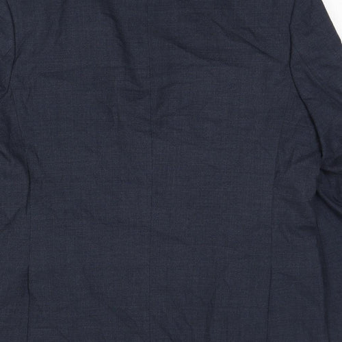 Marks and Spencer Mens Blue Polyester Jacket Suit Jacket Size 46 Regular