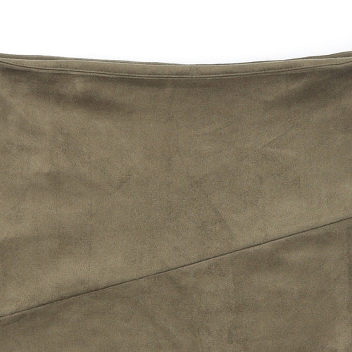 Missguided Womens Green Polyester Bandage Skirt Size 10 Zip
