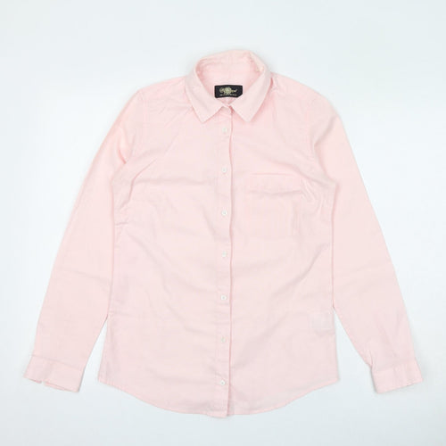 Westwood Womens Pink Cotton Basic Button-Up Size S Collared