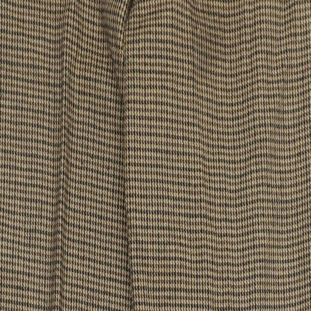 Cotton Traders Womens Brown Geometric Polyester Trousers Size 10 L33 in Regular Zip