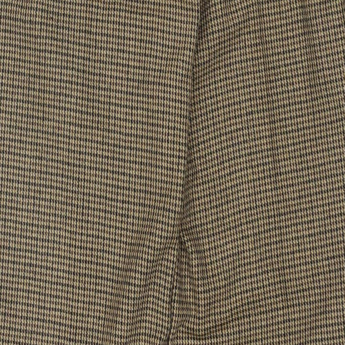 Cotton Traders Womens Brown Geometric Polyester Trousers Size 10 L33 in Regular Zip