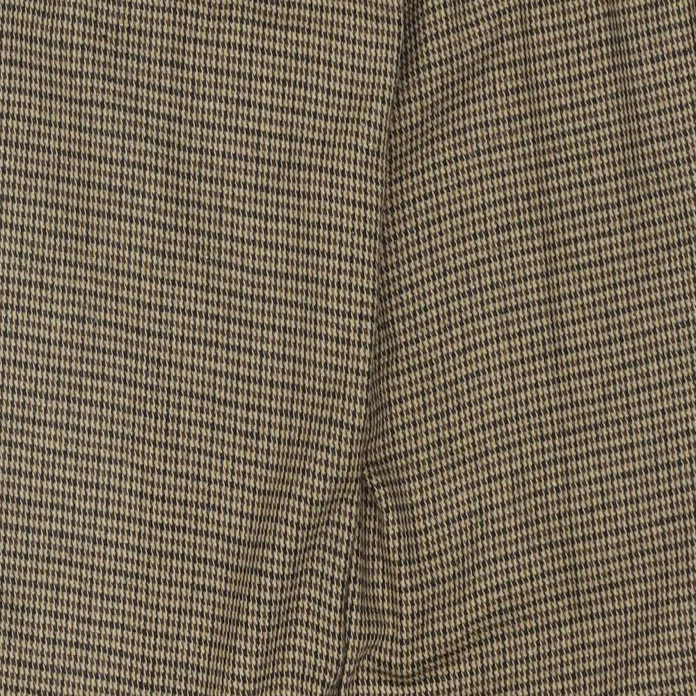 Cotton Traders Womens Brown Geometric Polyester Trousers Size 10 L33 in Regular Zip