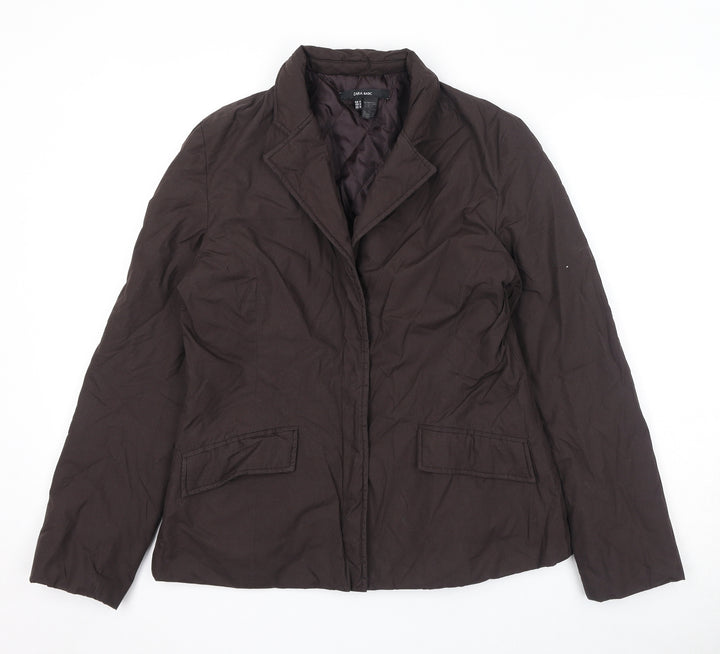 Zara Womens Brown Jacket Size M Snap