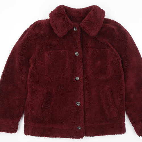 Topshop Womens Red Jacket Size S Button