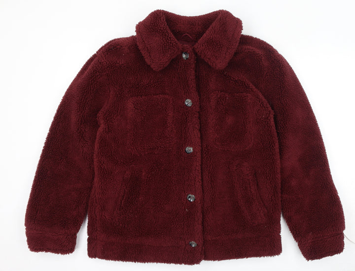 Topshop Womens Red Jacket Size S Button