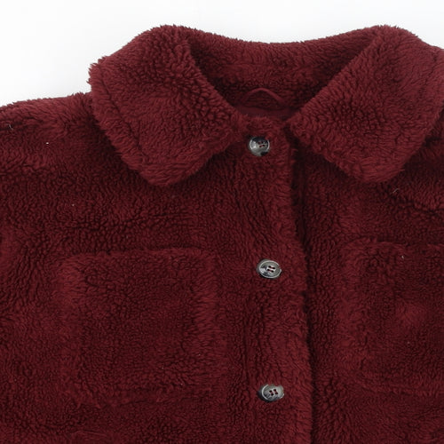 Topshop Womens Red Jacket Size S Button