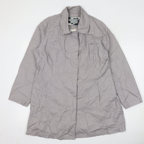 Per Una Womens Beige Overcoat Coat Size 16 Button