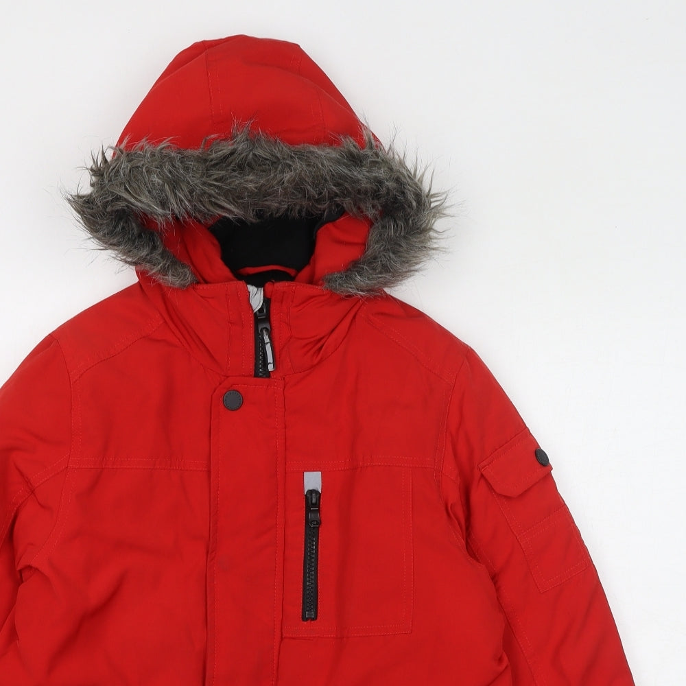 NEXT Boys Red Jacket Size 10 Years Zip