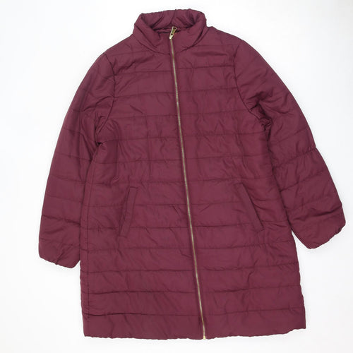 Capsule Womens Red Quilted Coat Size 16 Zip