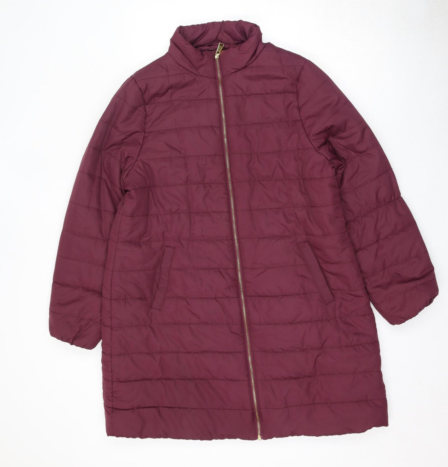 Capsule Womens Red Quilted Coat Size 16 Zip