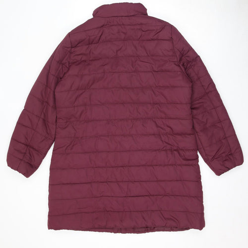 Capsule Womens Red Quilted Coat Size 16 Zip